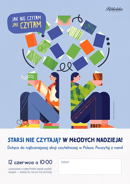 plakat akcji Jak czytam, jak nie czytam
